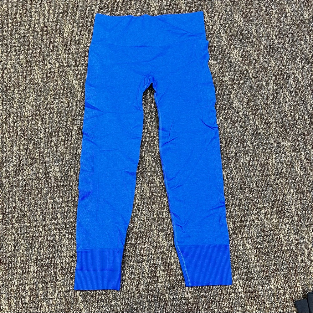 Lululemon Mid-Rise Ebb To Street Pant Yoga Leggings Heathered Harbor Blue Size 8